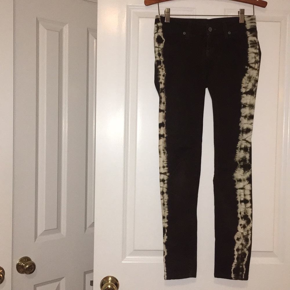 Hunter Green Tie Dye Jeans